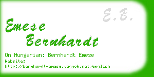 emese bernhardt business card